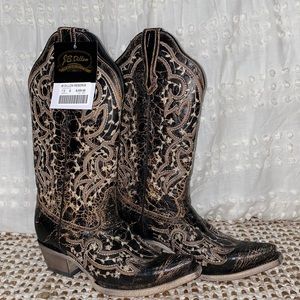 Black JB Dillon Reserve Cowboy Boots Size 7.5